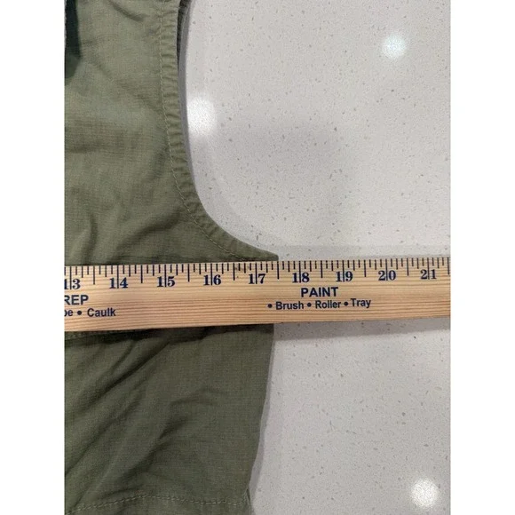 Madewell Green Modern Safari Utility Vest Women's XS Asymmetrical A5049 - Picture 7 of 7